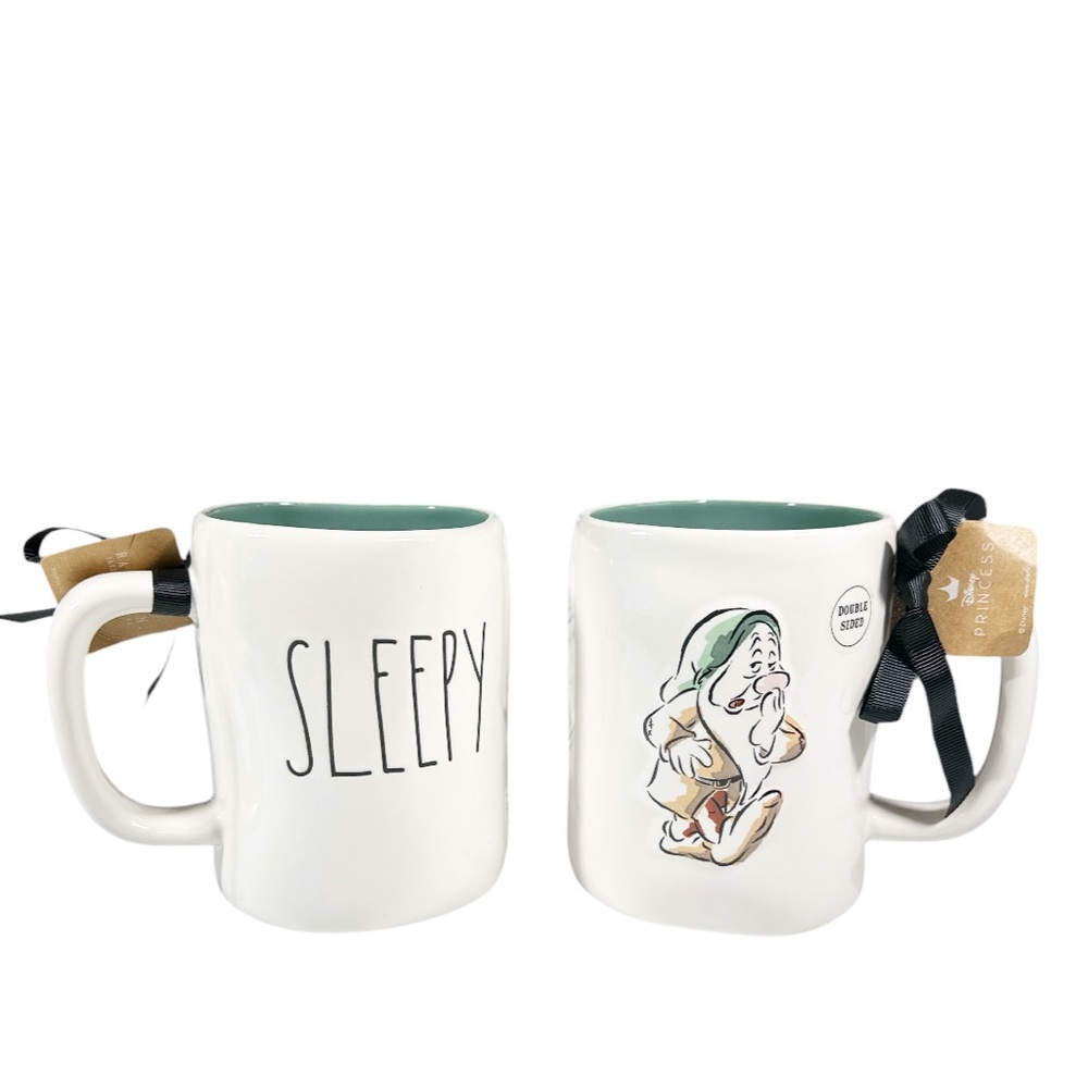 NEW Rae Dunn/Disney SLEEPY Snow White & The Seven Dwarfs Double Sided Mug